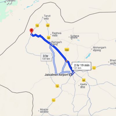 Map 2 1971 Liberation of Bangladesh Rajasthan Sector route map