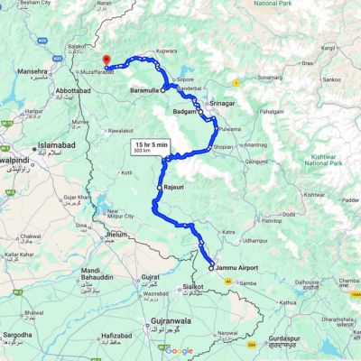  1947–48: Indo -Pak War  (The Complete Voyage) route map