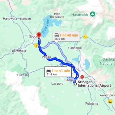 Rajouri : 1947-48 route map