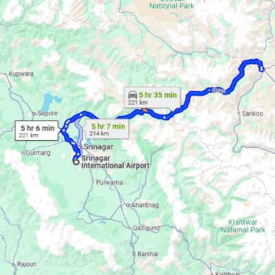 Kargil : 1971 route map