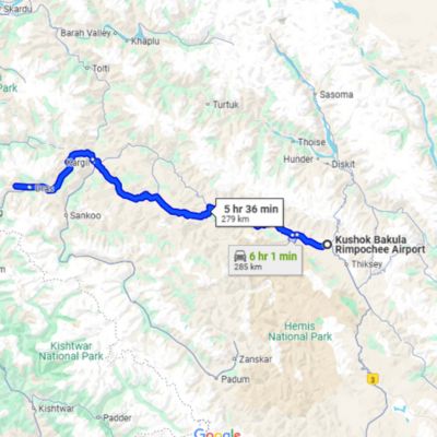 Mushkoh Valley route map