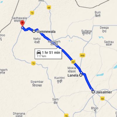 Longewala route map