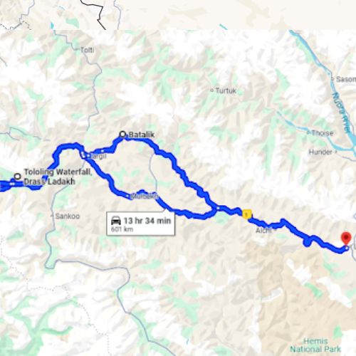 1999: Kargil War  (The Complete Voyage) route map