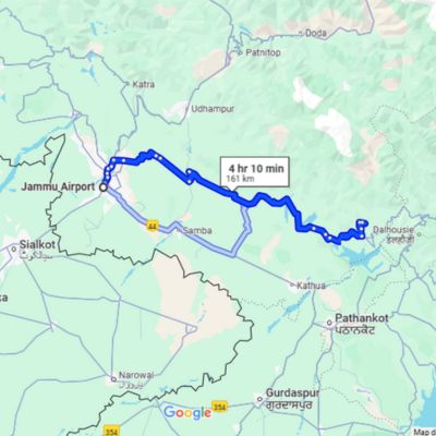 Jhangar  route map