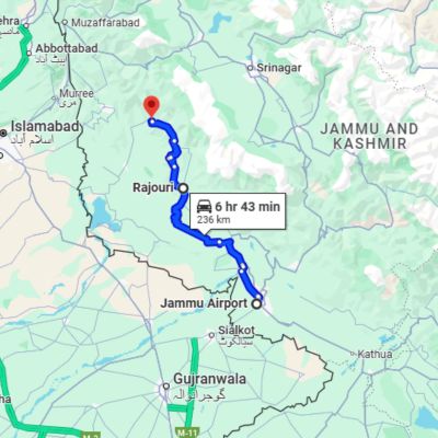 Poonch : 1965 route map