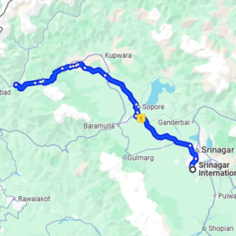 Tithwal route map