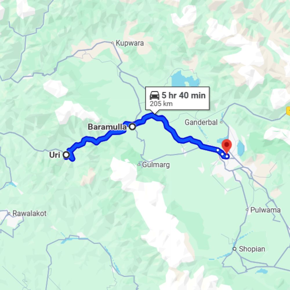 Uri : 1947-48 route map